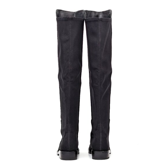 Stuart Weitzman Women Keelan City Black Stretch Panel Knee boots size 7 - Picture 3 of 9